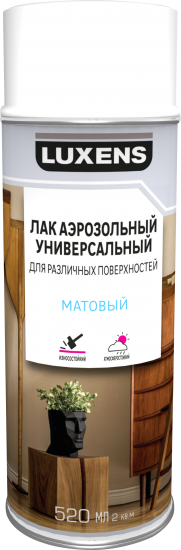 Лак аэрозольный алкидный Luxens матовый бесцветный 520 мл