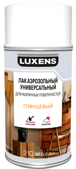 Лак аэрозольный алкидный Luxens глянцевый бесцветный 210 мл