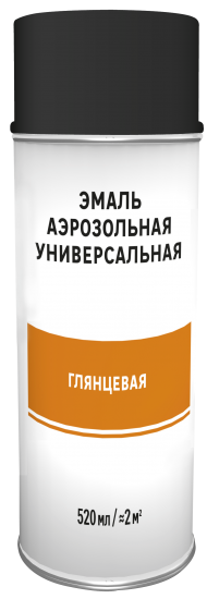 Эмаль аэрозольная декоративная глянцевая цвет черный 520 мл