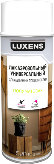 Лак аэрозольный алкидный Luxens сатинированный бесцветный 520 мл