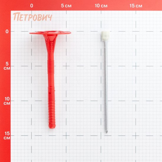 Дюбель для теплоизоляции Tech-Krep 10х140 мм металлический гвоздь с термоголовкой (250 шт.)