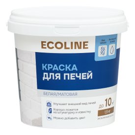 Краска для печей Ecoline матовая цвет белый 1.5 кг