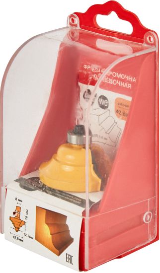 Фреза по дереву кромочная калевочная 553377 42.8x19 мм хвостовик 8 мм