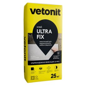 Клей для плитки/ керамогранита/ мозаики/ камня Vetonit Ultra fix серый класс C2 T S1 25 кг