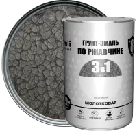 Грунт-эмаль по ржавчине 3 в 1 Dali Special молотковая цвет серый 0.9 кг
