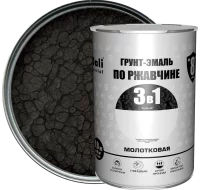 Грунт-эмаль по ржавчине 3 в 1 Dali Special молотковая цвет чёрный 0.9 кг