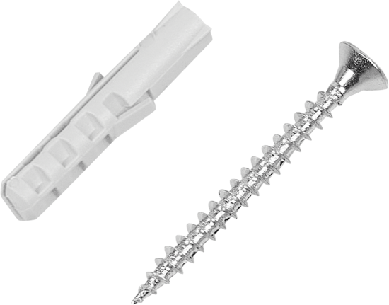 Дюбель потайной Standers PND 4x20 мм с шурупом 2.5x25 мм нейлон 100 шт.