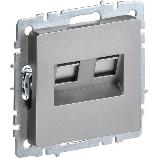 Двойная компьютерная розетка rj45 IEK Brite рк10-2-брс