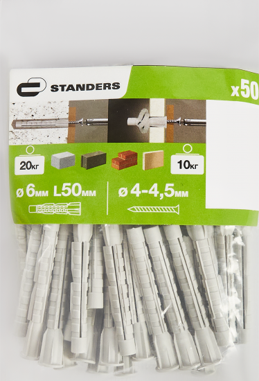 Дюбель универсальный Standers PDU N 6x50 мм нейлон 50 шт.