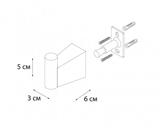 Крючок одинарный Fixsen Trend сталь цвет черный