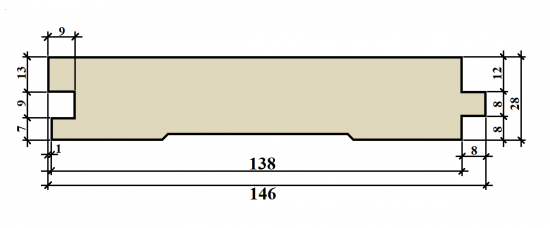 Доска пола хвоя 28x146x3000 мм сорт Оптима 0.43 м² 1 шт.
