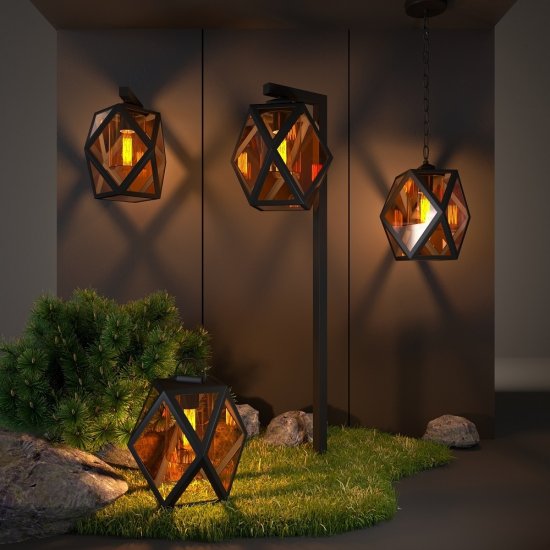 Светильник садово-парковый Elektrostandard Ambra черный E27 60 Вт IP33 (35133/F)