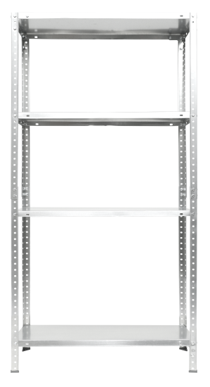 Стеллаж Практик металлический 4 полки 145x75x30 см цвет серый нагрузка на полку 30 кг