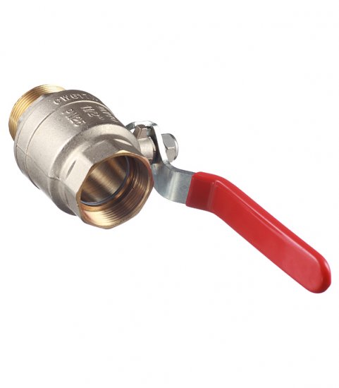 Кран шаровой латунный Valtec Base 1 1/2 ВР(г) х 1 1/2 НР(ш) ручка прямой (VT.215.N.08)