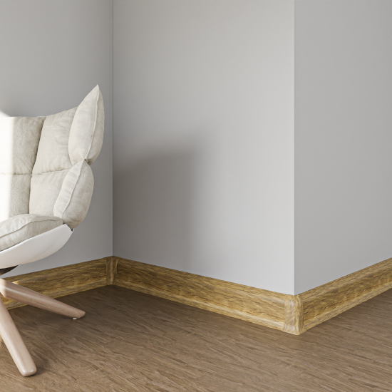 Плинтус напольный Artens ПВХ Дуб Гравис 7 см 2.2 м