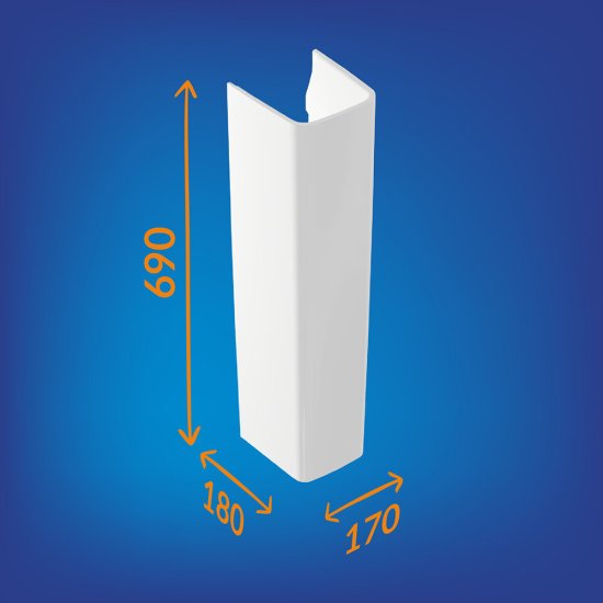 Пьедестал Cersanit Carina/ Colour 690 мм белый (S-PO-CAR50/55/60-w)