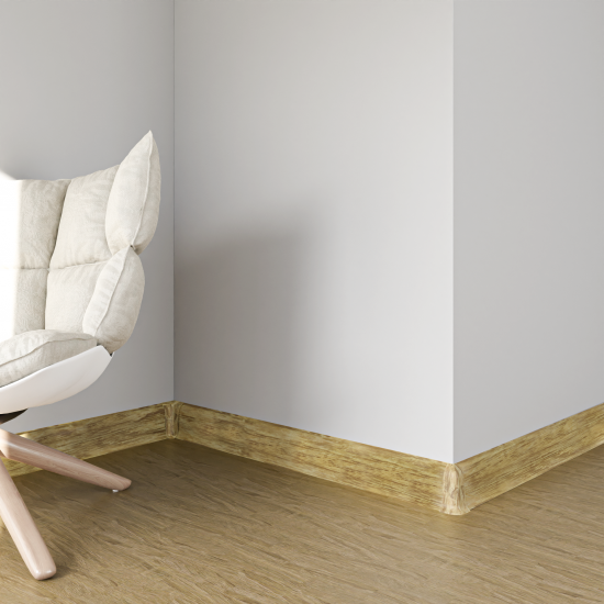 Плинтус напольный Artens ПВХ Дуб Беленый 5.5 см 2.5 м