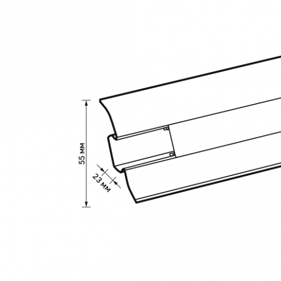 Плинтус напольный Artens ПВХ Кратос 5.5 см 2.5 м