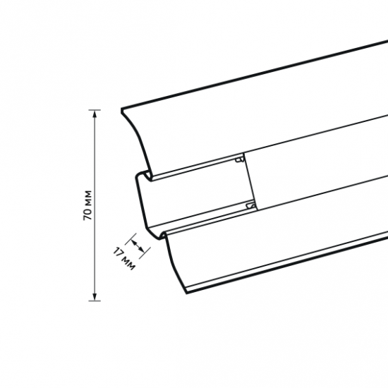 Плинтус напольный Artens ПВХ Дуб Ривьера 5.5 см 2.5 м
