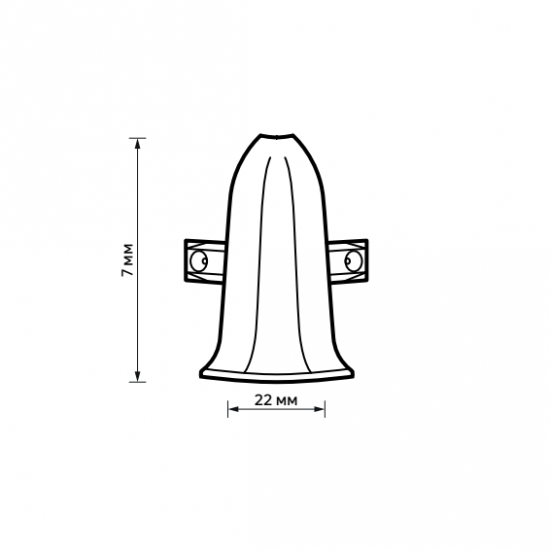 Угол для плинтуса наружный Artens Дуб Монгольский 70 мм 2 шт.