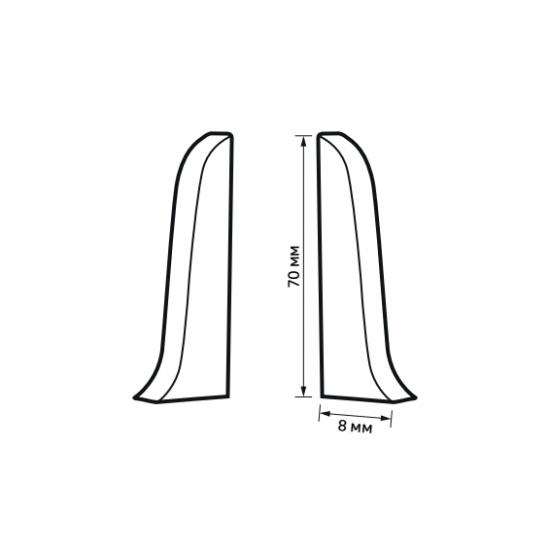 Заглушка левая и правая Artens Дуб Канадский 70 мм 2 шт.