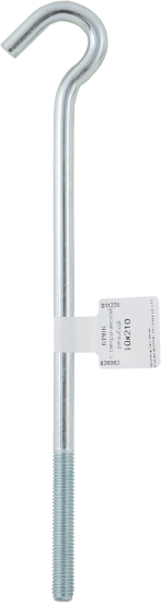 Крюк-полукольцо 10x210 мм, сталь оцинкованная