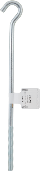 Крюк-полукольцо 8x210 мм, сталь оцинкованная