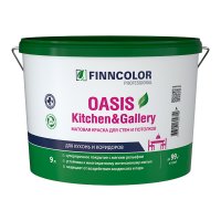 Краска моющаяся Finncolor Oasis Kitchen&Gallery база А белая 9 л
