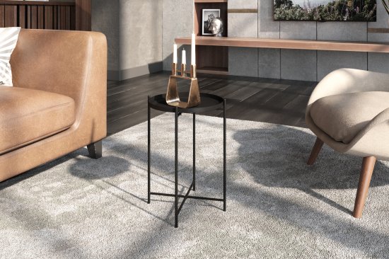 Столик кофейный Sheffilton Eva 37.6x37.6x52 см черный