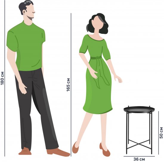 Столик кофейный Sheffilton Eva 37.6x37.6x52 см черный