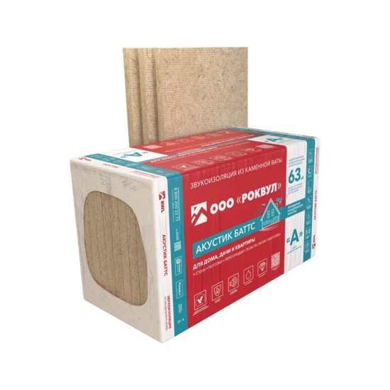 Шумоизоляция Роквул Акустик Баттс 50х600х1000 мм 6 кв.м