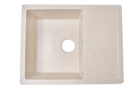 Мойка для кухни врезная с крылом Dr.Gans Техно 65x51 см глубина чаши 20 см мрамор цвет дюна