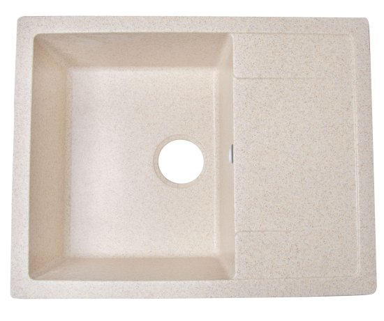 Мойка для кухни врезная с крылом Dr.Gans Техно 65x51 см глубина чаши 20 см мрамор цвет дюна