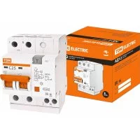 Дифавтомат TDM ELECTRIC АД12 2п, 25 А, 30 мА