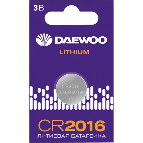 Литиевая батарейка DAEWOO CR2016 Lithium BL-1