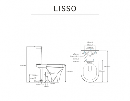 Унитаз-компакт Sensea Lisso универсальный выпуск двойной слив