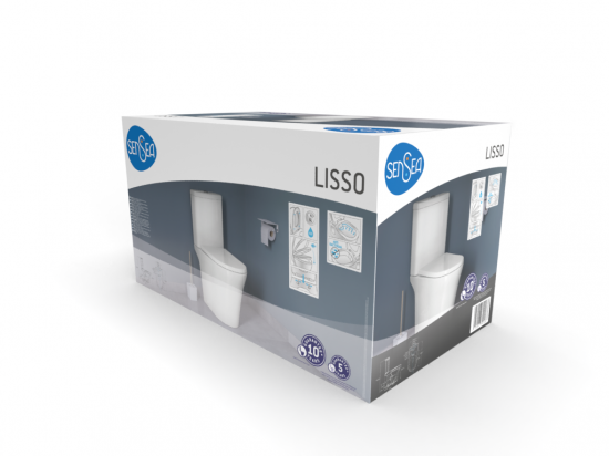 Унитаз-компакт Sensea Lisso универсальный выпуск двойной слив