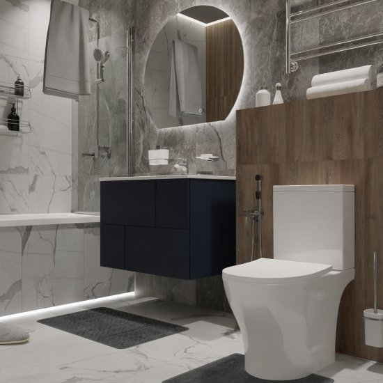 Унитаз-компакт Sensea Lisso универсальный выпуск двойной слив