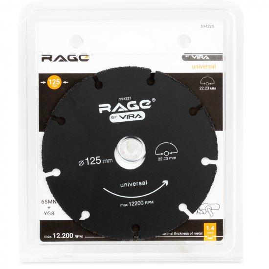 Диск отрезной универсальный тип 41 Rage 125x22.2x2.1 мм
