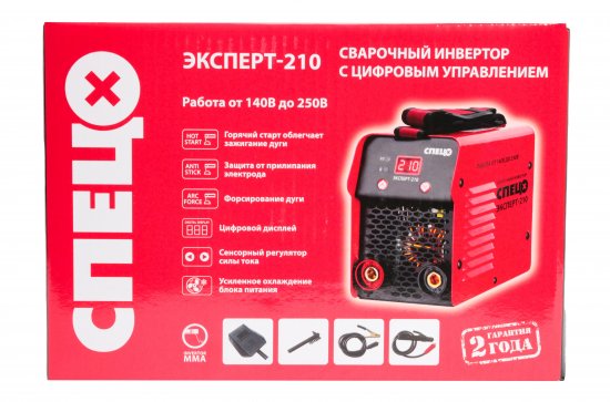 Сварочный аппарат инверторный Спец Эксперт-210, 210 А, до 5 мм