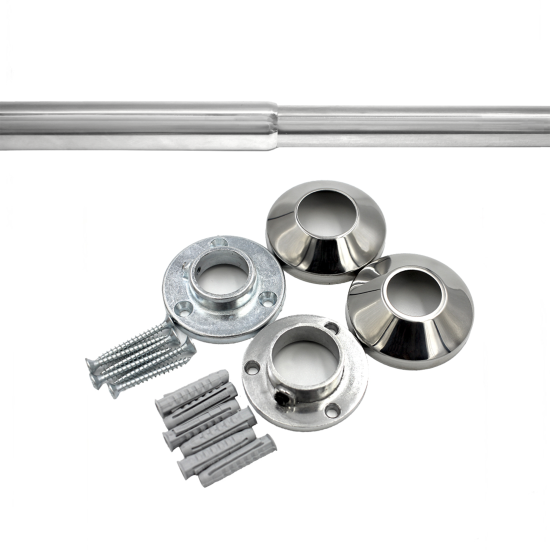 Карниз для ванной Go Go телескопический 140-240 см цвет хром