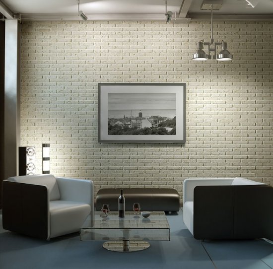 Камень искусственный Monte Alba Эллин Брик белый с серыми прокрасами 1.1м²