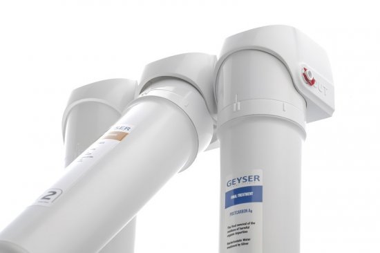 Фильтр под мойку Гейзер Смарт для жесткой воды быстросъемный 3 ступени кран в комплекте