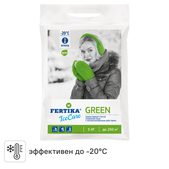 Противогололёдное средство Fertika Ice Care Green 5кг