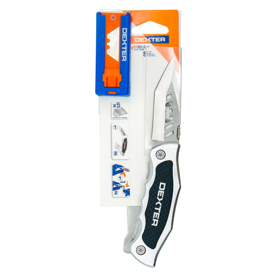 Нож складной Dexter 2в1 трапециевидный и перочинный 19 мм