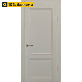 Дверь межкомнатная глухая Рондо 80x200 см Hardflex цвет серый жемчуг с замком и петлями
