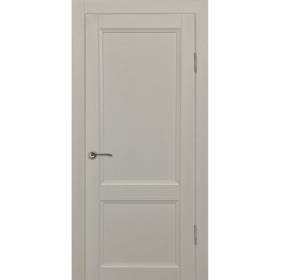Дверь межкомнатная глухая Рондо 80x200 см Hardflex цвет серый жемчуг с замком и петлями