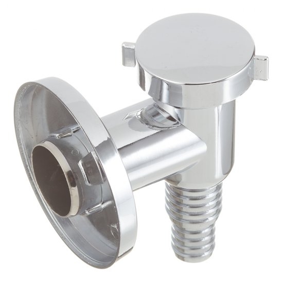 Сифон для подключения бытовой техники 32х22 мм пластик хром