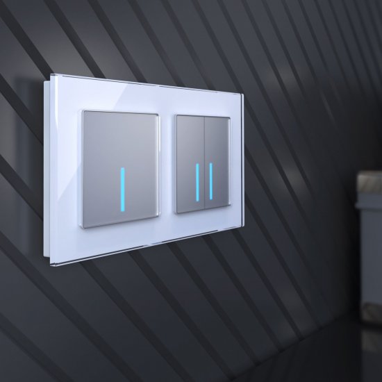 Умный выключатель сенсорный Werkel Minimir Home (a048323) одноклавишный скрытая установка серебро