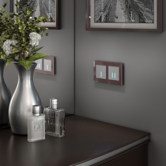 Умный выключатель сенсорный Werkel Minimir Home (a048323) одноклавишный скрытая установка серебро